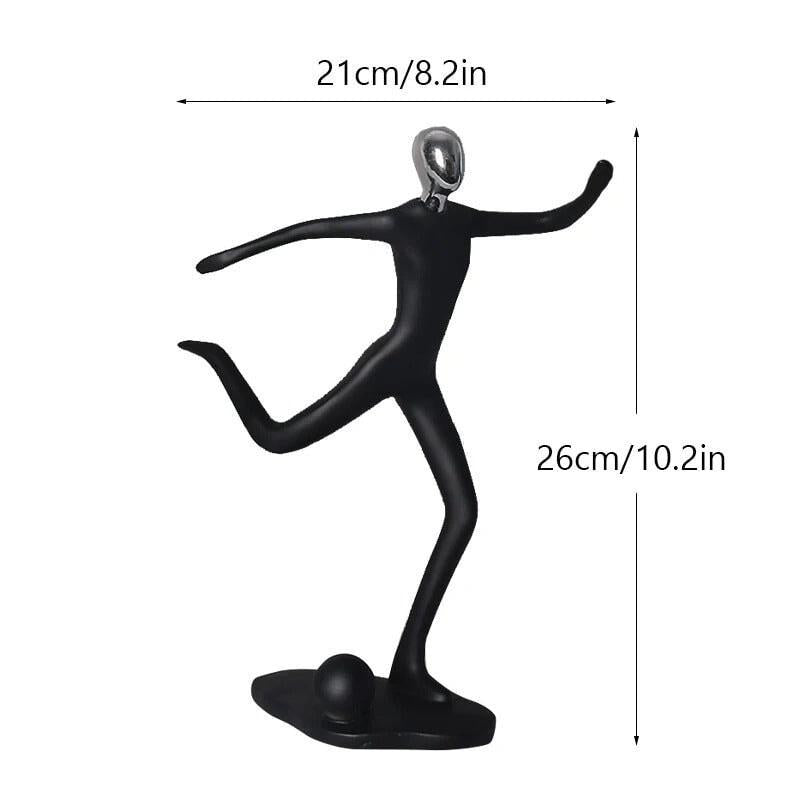 Statuette Athlète Résine Abstraite | Uni | Designix - Statuette Foot - https://designix.fr/