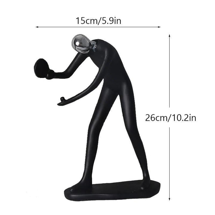 Statuette Athlète Résine Abstraite | Uni | Designix - Statuette Ping-Pong - https://designix.fr/