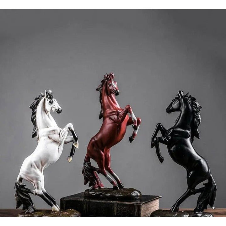 Statuette Cheval Résine Moderne | Wave - Designix Statuette Rouge