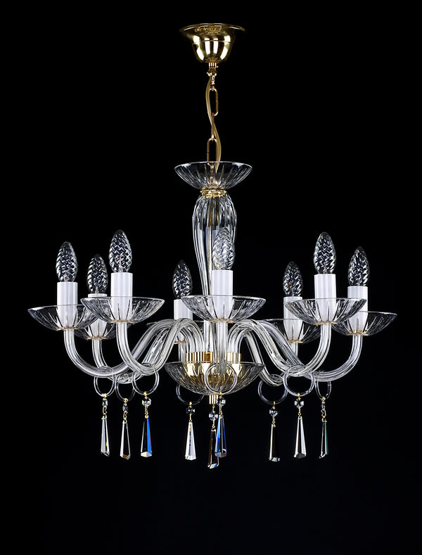 Lustre en verre transparent L146CE