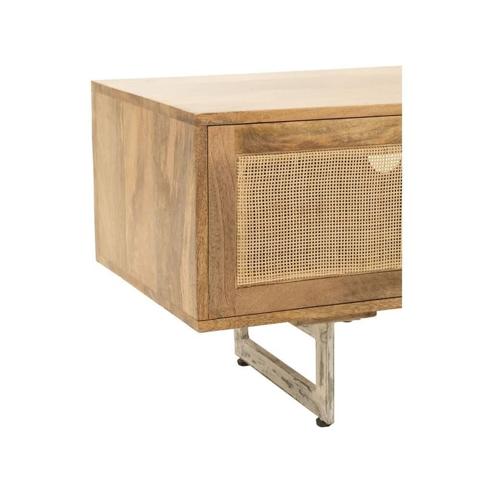 Support TV Bois Tressé Naturel - Designix