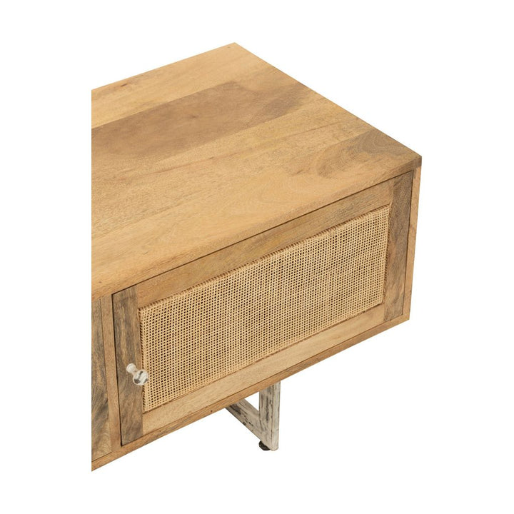 Support TV Bois Tressé Naturel - Designix