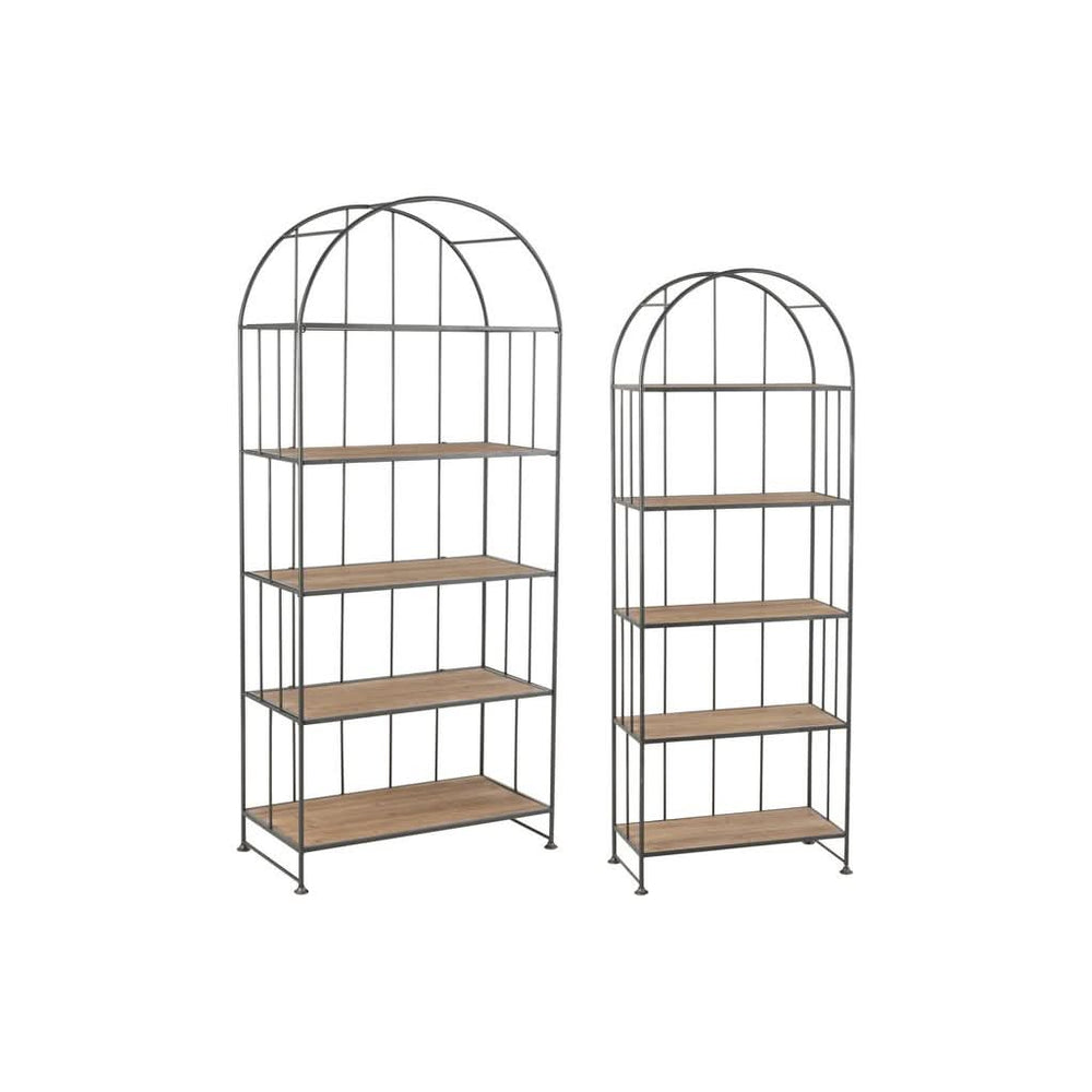 Supports Ronds Métal Bois Marron - Designix