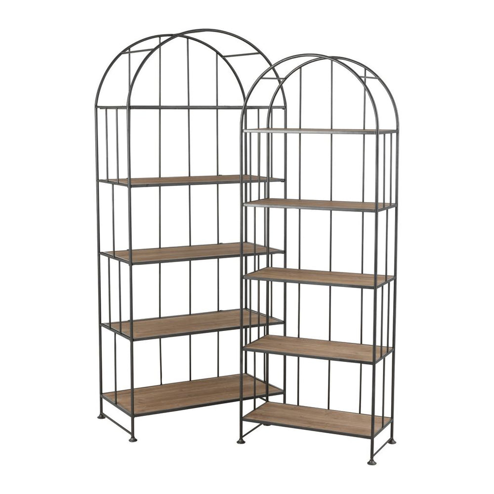 Supports Ronds Métal Bois Marron - Designix