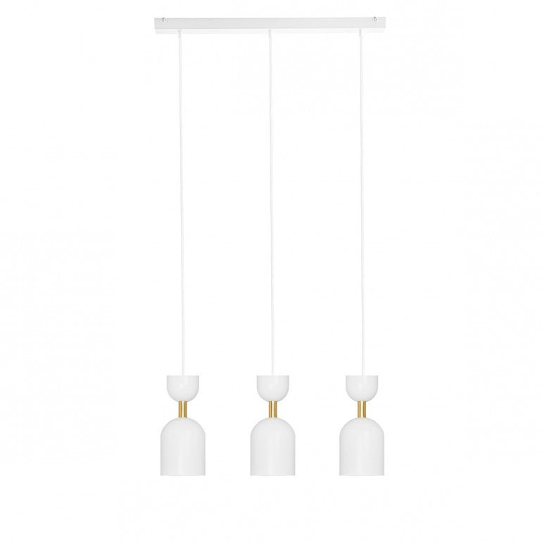 Suspension luminaire SUPURU 3L Blanc / doré