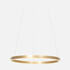 Suspension anneau doré led à variateur, salle à manger | Ringlux