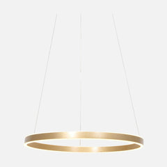 Suspension anneau doré led à variateur, salle à manger | Ringlux