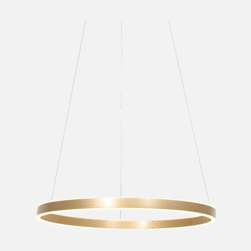 Suspension anneau doré led à variateur, salle à manger | Ringlux