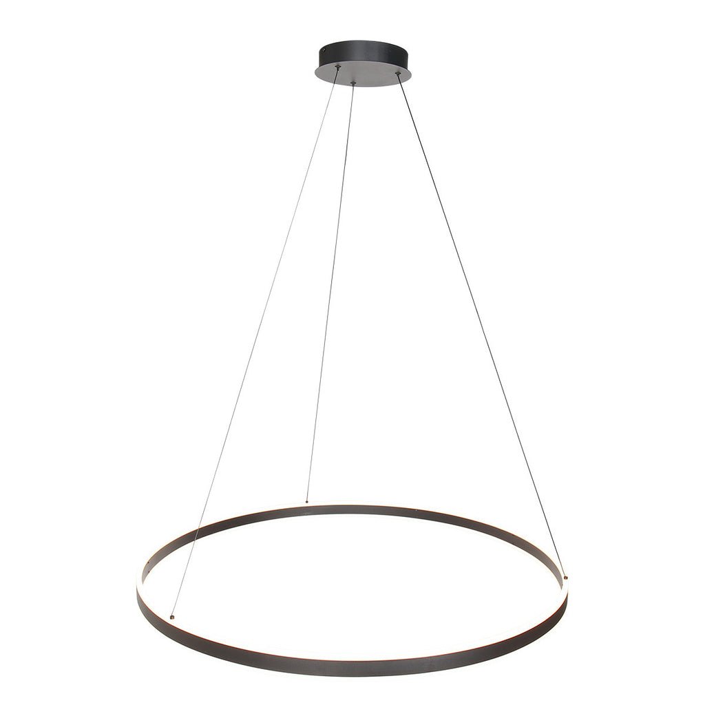 Suspension Anneau Noir Contemporain | Anir - Designix Suspension Luminaire