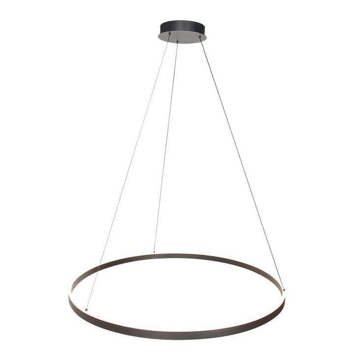 Suspension Anneau Noir Contemporain | Anir - Designix Suspension Luminaire