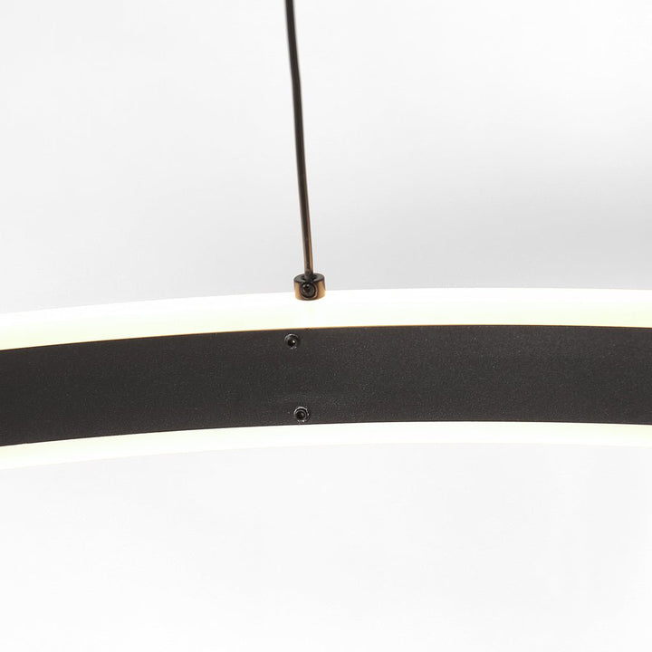 Suspension Anneau Noir Contemporain | Anir - Designix Suspension Luminaire