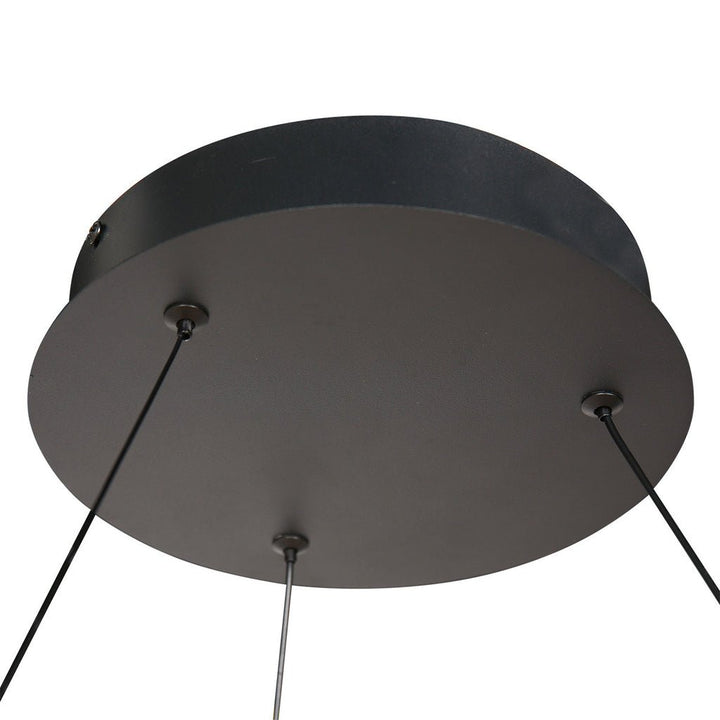 Suspension Anneau Noir Contemporain | Anir - Designix Suspension Luminaire