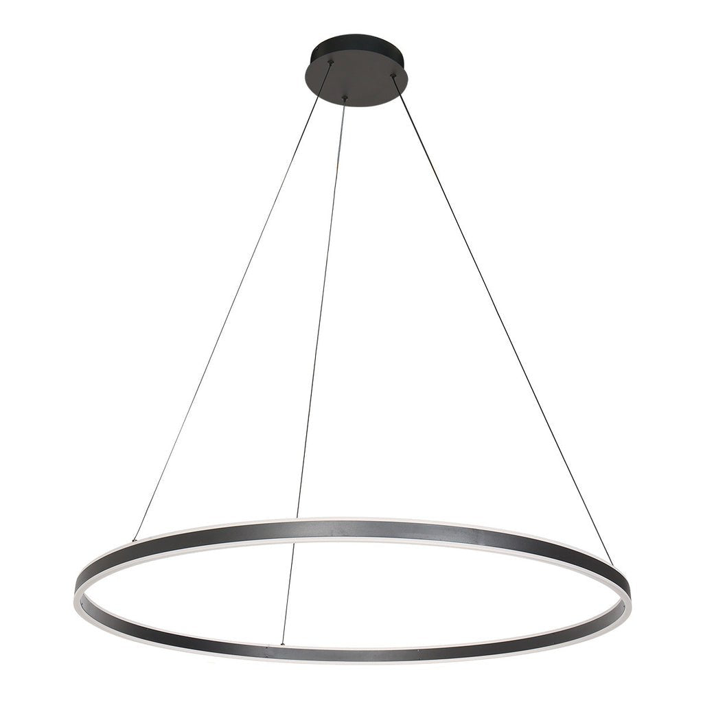 Suspension Anneau Noir Contemporain | Anir - Designix Suspension Luminaire