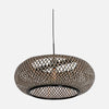Suspension bambou & bois noir Ø 60 cm, salle à manger | Maze