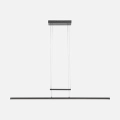 Suspension barre led linéaire noire, 114,5 cm à variateur tactile pour salle à manger | Linéo