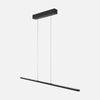 Suspension barre noire LED à gradation tactile, 114 cm | Bande