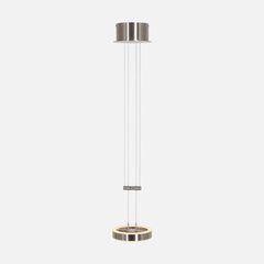 Suspension cercle LED acier brossé Piola Ø15 cm réglable, salle à manger | 3500ST