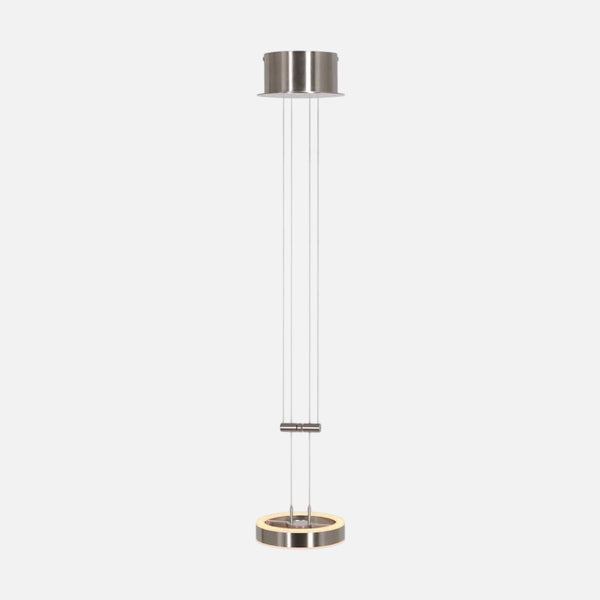 Suspension cercle LED acier brossé Piola Ø15 cm réglable, salle à manger | 3500ST