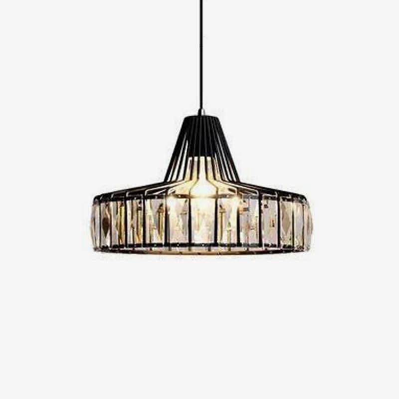 Suspension design LED en verre crystal avec formes géométriques style Hang | Designix - Luminaire - https://designix.fr