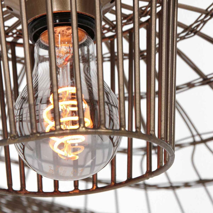 Suspension Élévatrice en Rotin Bronze | Tira - Designix Suspension Luminaire