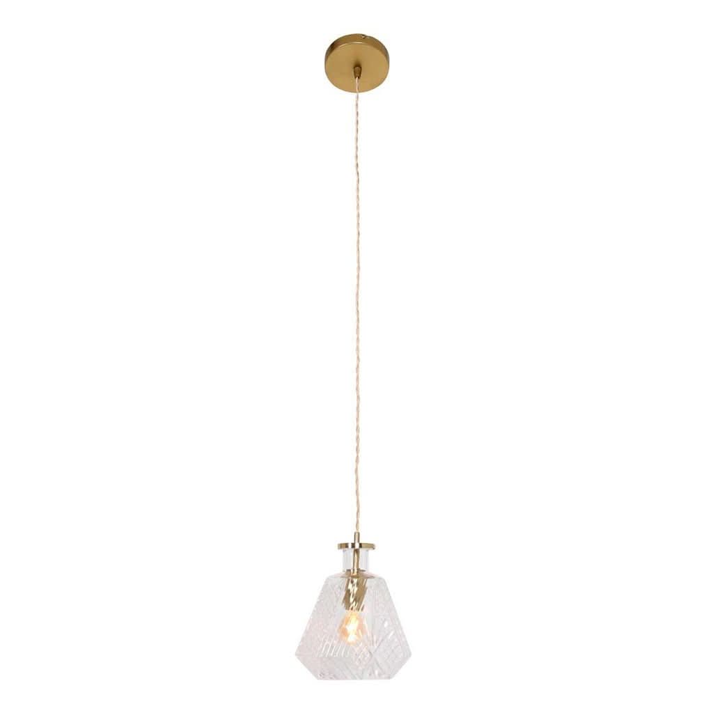 Suspension En Verre Et Laiton | Grazio - Designix Suspension Luminaire