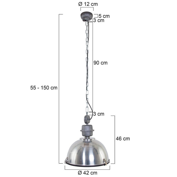 Suspension Industrielle Acier | Bikkel - Designix Suspension Luminaire