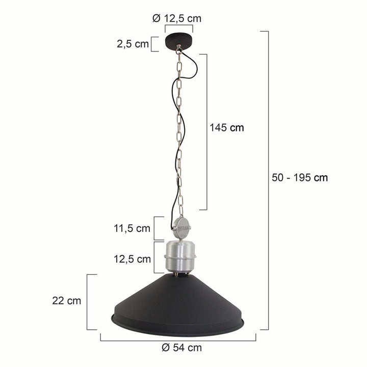 Suspension Industrielle Noir | Zappa - Designix Suspension Luminaire