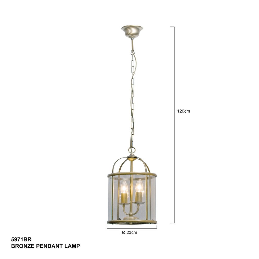 Suspension Laiton Pimpernel 2 Lumières | Waro - Designix Suspension Luminaire