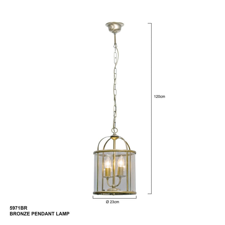 Suspension Laiton Pimpernel 2 Lumières | Waro - Designix Suspension Luminaire