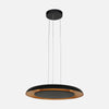 Suspension led salle à manger, abat-jour noir mat à intérieur doré réglable | Veil
