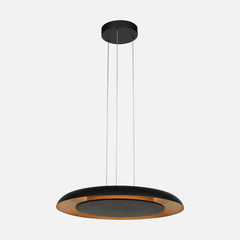 Suspension led salle à manger, abat-jour noir mat à intérieur doré réglable | Veil