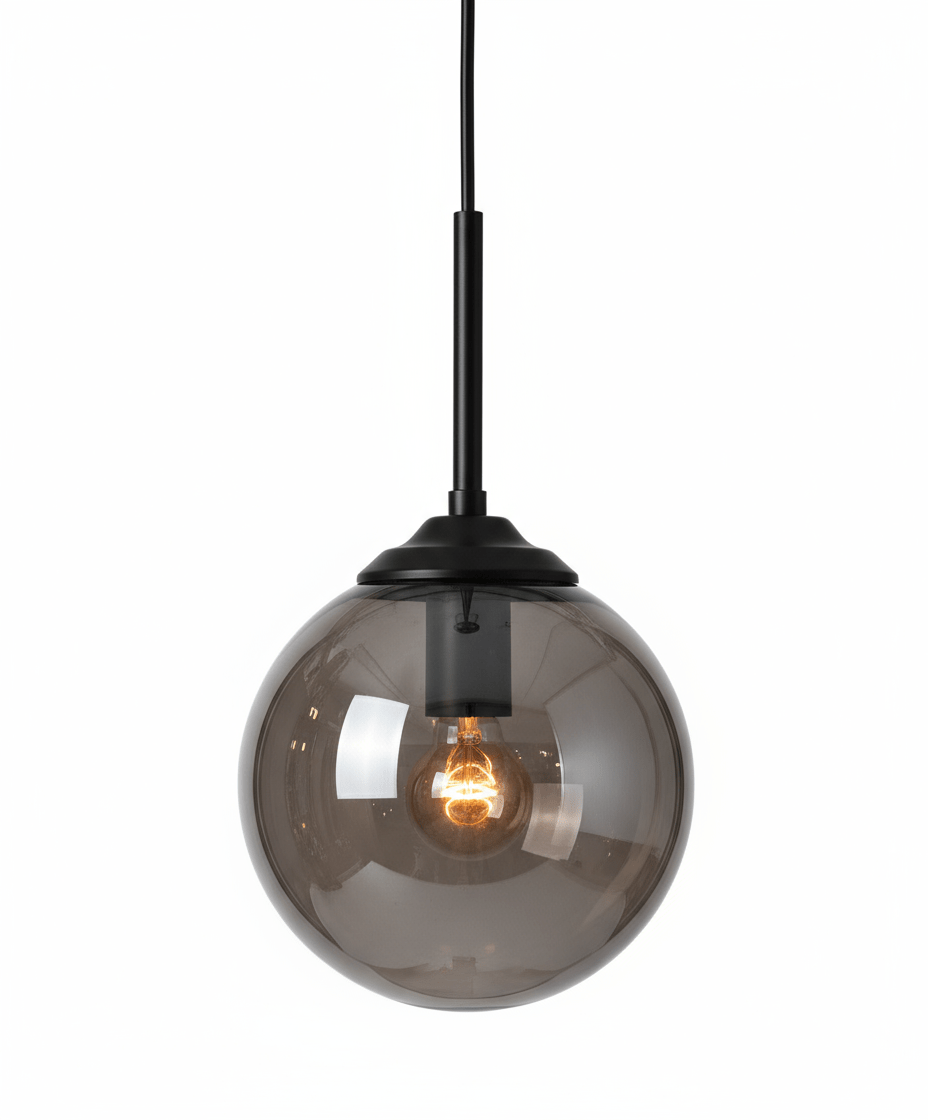 Suspension Luminaire Boule Verre Design Moderne & Élégant | Sphère Céleste - Designix Suspension luminaire Noir | Fumé | Sans Anneau