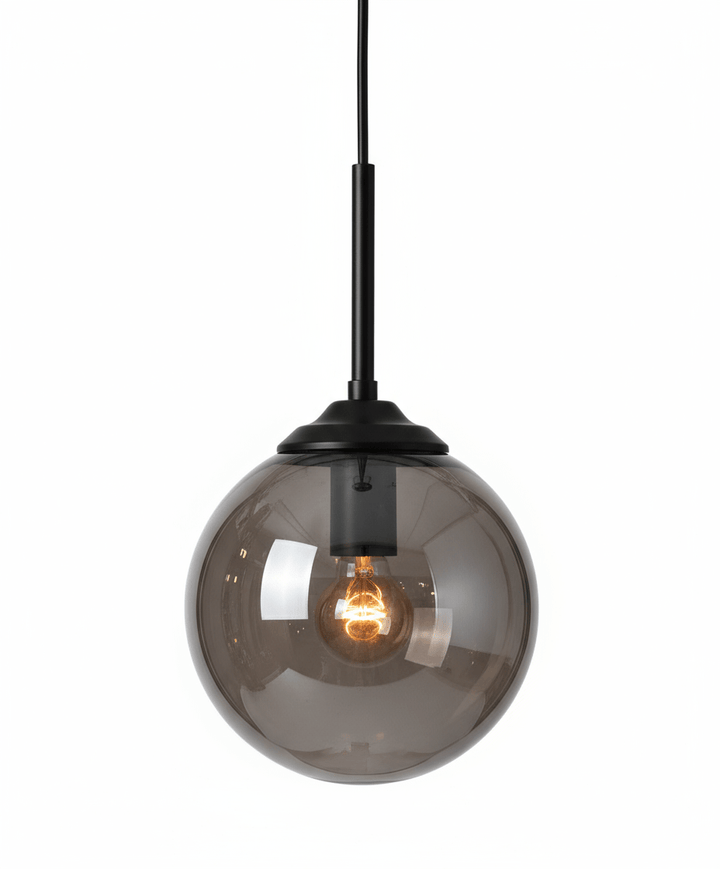 Suspension Luminaire Boule Verre Design Moderne & Élégant | Sphère Céleste - Designix Suspension luminaire Noir | Fumé | Sans Anneau