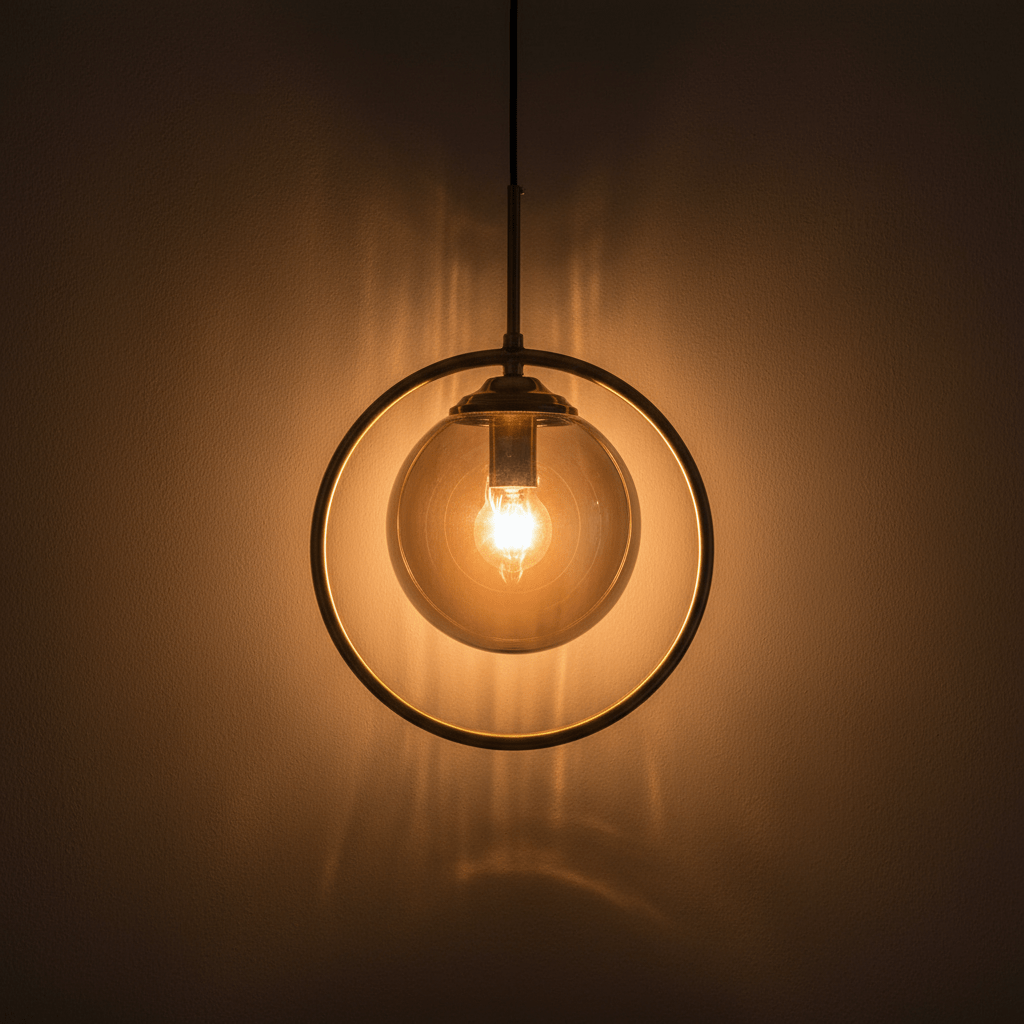 Suspension Luminaire Boule Verre Design Moderne & Élégant | Sphère Céleste - Designix Suspension luminaire Or | Ambre | Avec Anneau