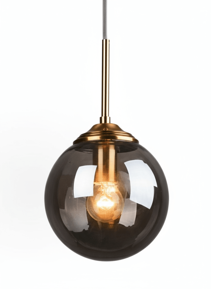 Suspension Luminaire Boule Verre Design Moderne & Élégant | Sphère Céleste - Designix Suspension luminaire Or | Fumé | Sans Anneau