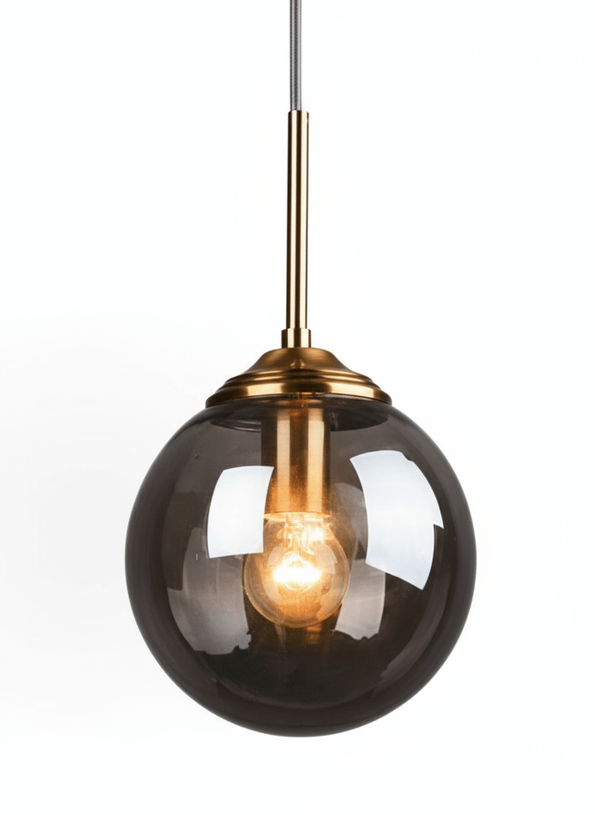 Suspension Luminaire Boule Verre Design Moderne & Élégant | Sphère Céleste - Designix Suspension luminaire Or | Fumé | Sans Anneau