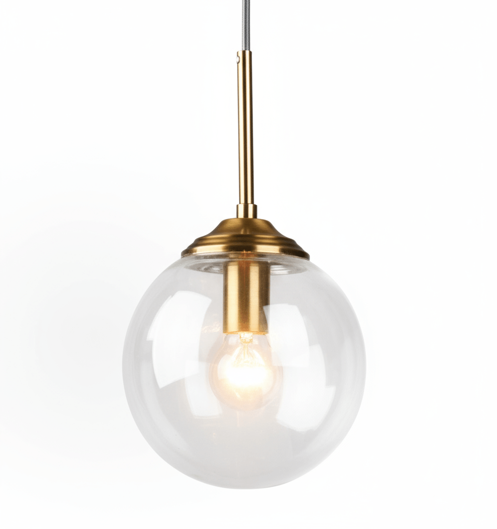 Suspension Luminaire Boule Verre Design Moderne & Élégant | Sphère Céleste - Designix Suspension luminaire Or | Transparent | Sans Anneau