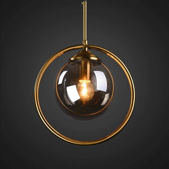 Suspension Luminaire Boule Verre | Sphère Céleste | Designix - Suspension luminaire    - https://designix.fr/