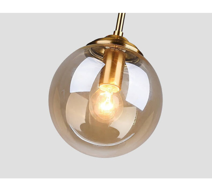 Suspension Luminaire Boule Verre | Sphère Céleste | Designix - Suspension luminaire    - https://designix.fr/