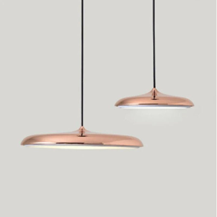 Suspension Luminaire Design OVNI | Zénith - Designix Suspension luminaire Or rose Diamètre 40cm 24W Blanc froid
