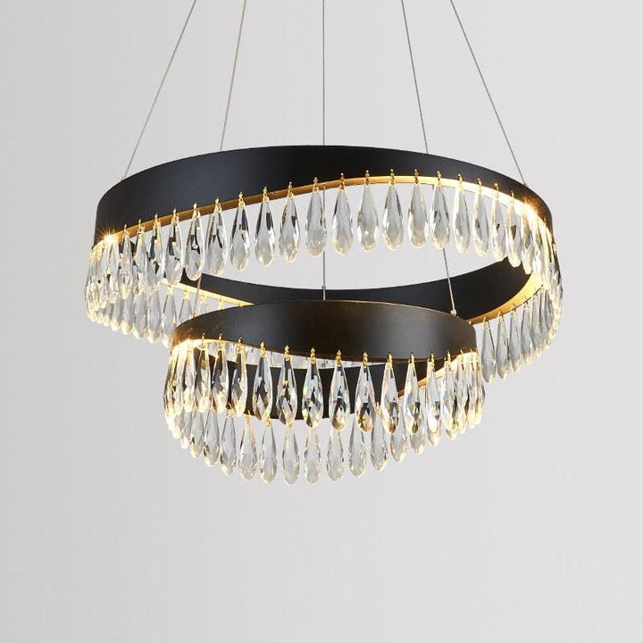 Suspension Luminaire Moderne | Essence Lustrée - Designix Suspension luminaire 1 Anneau | Diamètre 40cm Or Blanc Chaud