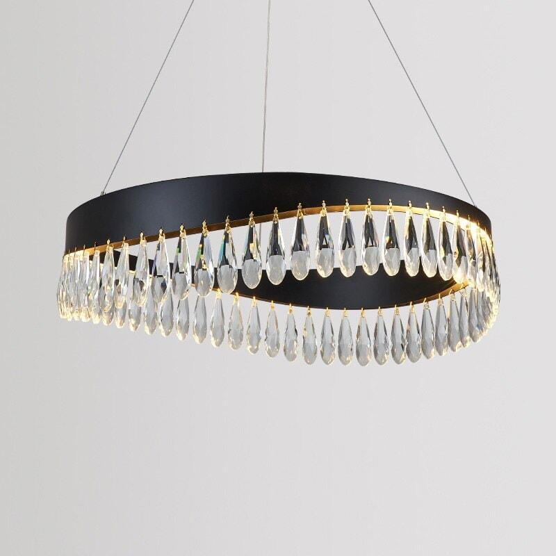Suspension Luminaire Moderne | Essence Lustrée - Designix Suspension luminaire 1 Anneau | Diamètre 40cm Or Blanc Chaud