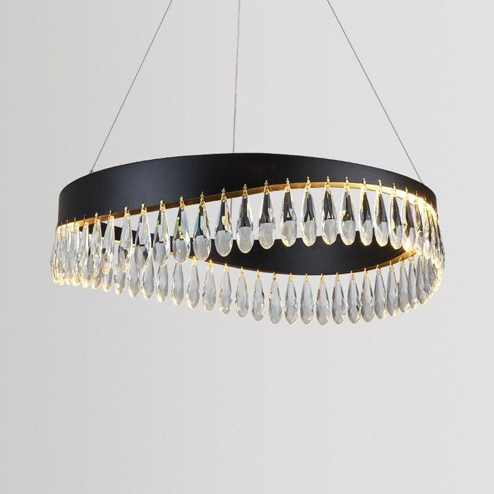 Suspension Luminaire Moderne | Essence Lustrée - Designix Suspension luminaire 1 Anneau | Diamètre 40cm Or Blanc Chaud