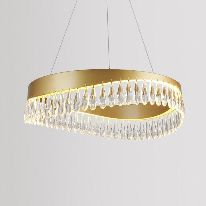 Suspension Luminaire Moderne | Essence Lustrée - Designix Suspension luminaire 1 Anneau | Diamètre 40cm Or Blanc Chaud