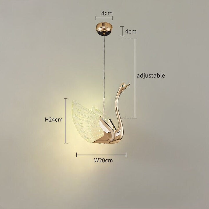 Suspension Luminaire Original Cygne | Rêve Étincelant | Designix - Suspension luminaire Vert | Etendue   - https://designix.fr/