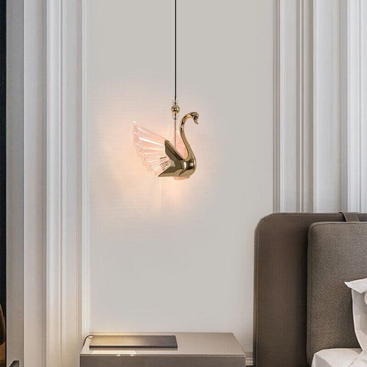 Suspension Luminaire Original Cygne | Rêve Étincelant | Designix - Suspension luminaire - https://designix.fr/