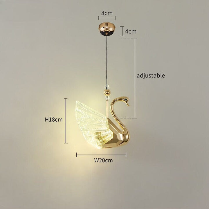 Suspension Luminaire Original Cygne | Rêve Étincelant | Designix - Suspension luminaire    - https://designix.fr/