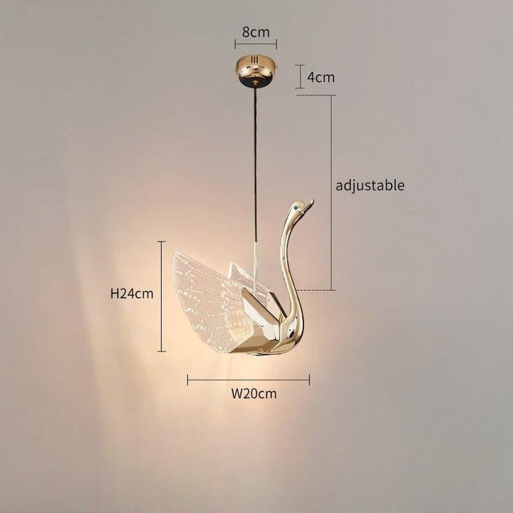Suspension Luminaire Original Cygne | Rêve Étincelant - Designix Suspension luminaire Rose | Etendue