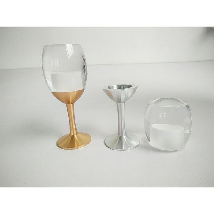 Suspension Luminaire Verre à Vin | Esprit Vinicole - Designix Suspension luminaire Argent 1 verre Blanc Froid (6000 - 6500K)