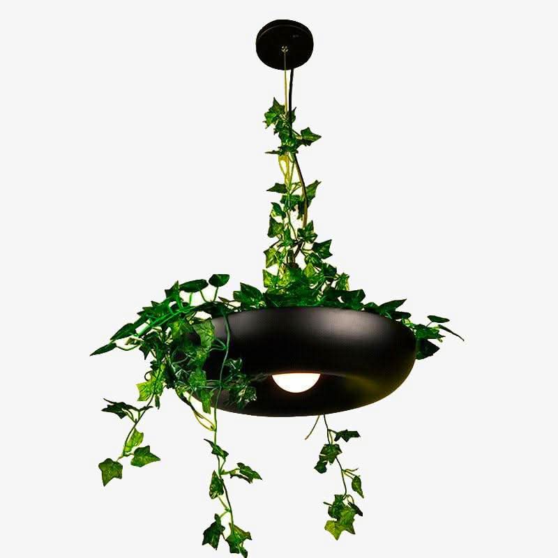Suspension noir ovale | Corva